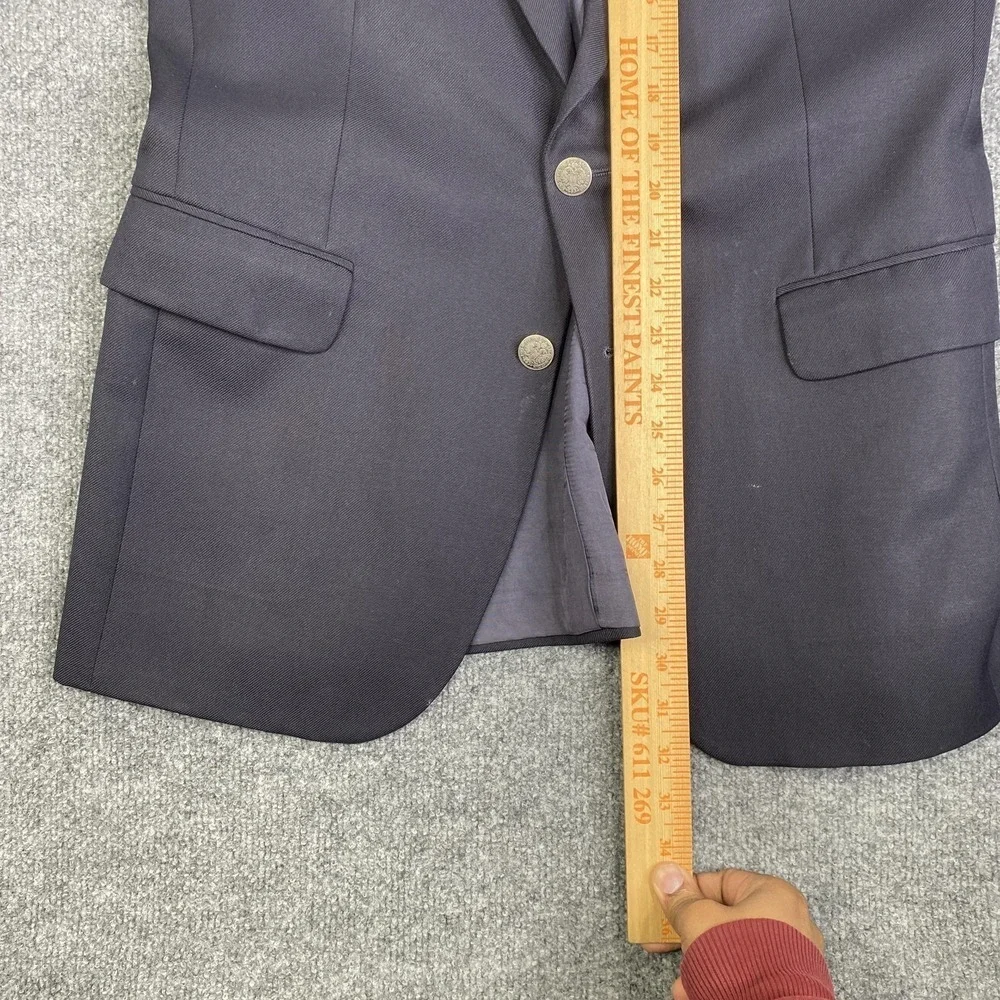 Vintage Yves Saint Laurent Blazer Sport Coat Mens 40 Navy Made France 80s